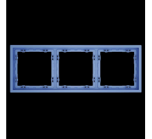 Рамка пластиковая S70 на 3 поста, (деним) Voltum VLS100315
