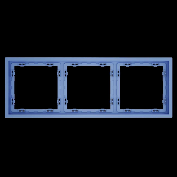 Рамка пластиковая S70 на 3 поста, (деним) Voltum VLS100315