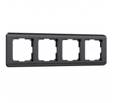 Рамка на 4 поста Werkel Stream графит W0042104 4690389162350