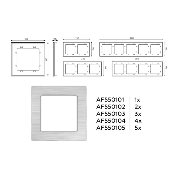Рамка AMBRELLA VOLT AF550102