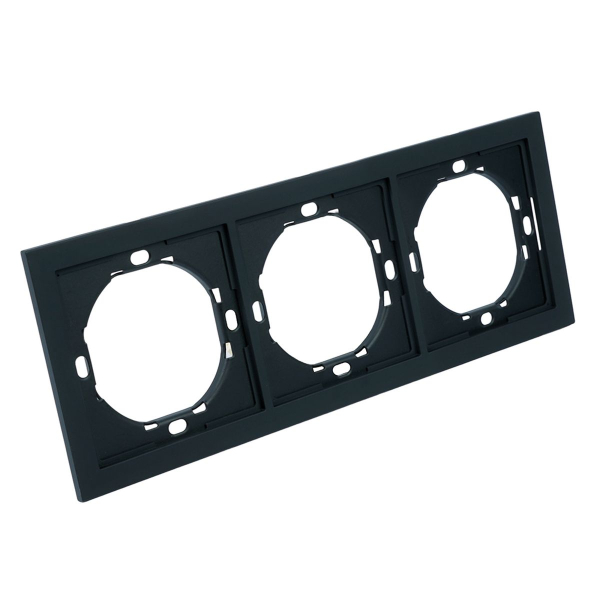 Рамка 3-местная, Stekker Мия, PFR00-3003-05, черный бархат 50463