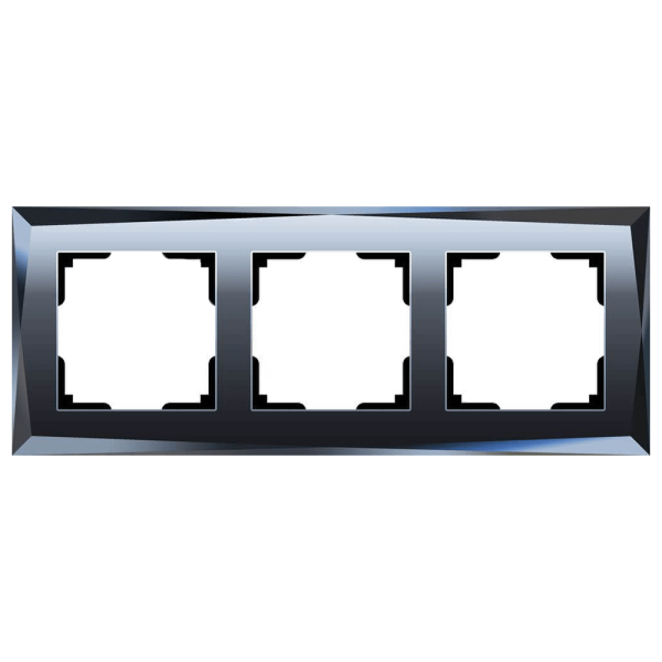 Рамка Werkel Diamant на 3 поста черный W0031208 4690389172762