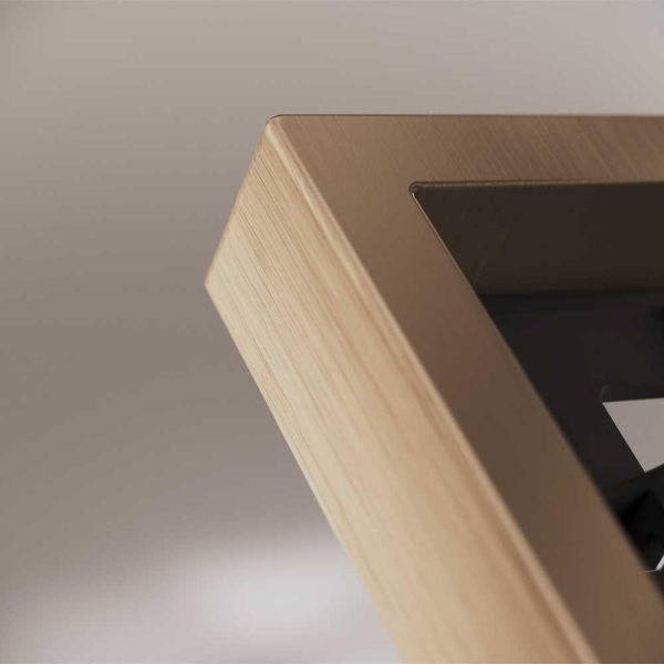 Рамка металлическая на 2 поста, S70 Metal (латунь) Voltum VLSM120209