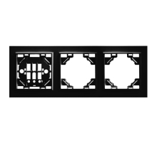 Рамка 3-постовая Stekker Эрна черный PFR00-9003-03 39484