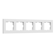 Рамка Werkel Slab на 5 постов белый софт W0052961 4690389207921