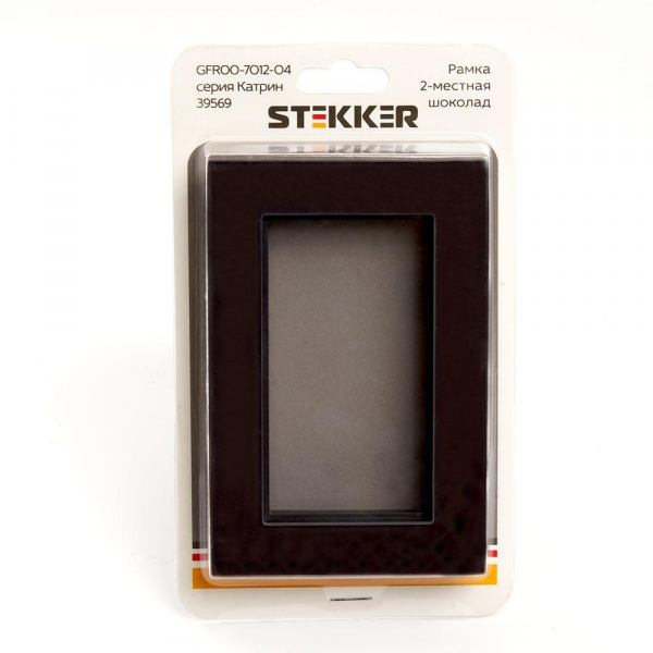 Рамка 2-модульная Stekker Катрин шоколад GFR00-7012-04 39569 Рамка 2-модульная Stekker Катрин шоколад GFR00-7012-04 39569