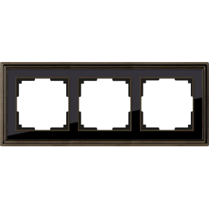 Рамка Werkel Palacio на 3 поста бронза/черный WL17-Frame-03 4690389103667