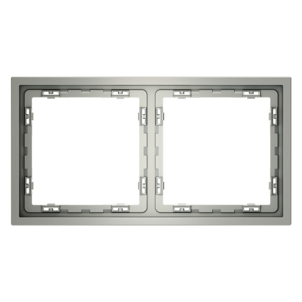 Рамка пластиковая Voltum S70 на 2 поста, (сталь) VLS100205