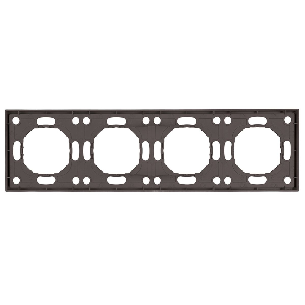 Рамка Stekker, PFR00-5004-09 4-местная Эмили, антрацит, soft touch 49939