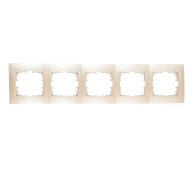 Рамка 5-ая горизонтальная Lezard Karina белый жемчуг 707-3000-150