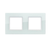 Рамка LK Studio 2-постовая из натурального светлого стекла LK45 854211-1
