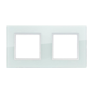 Рамка LK Studio 2-постовая из натурального светлого стекла LK45 854211-1