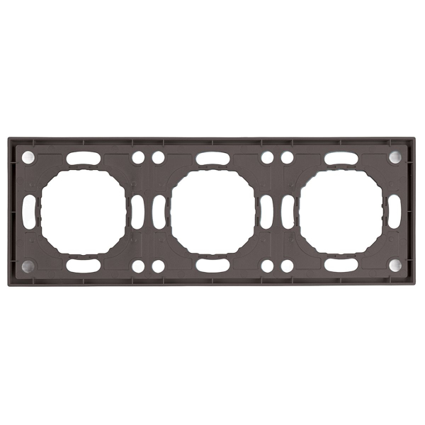 Рамка Stekker, PFR00-5003-09 3-местная Эмили, антрацит, soft touch 49938