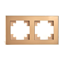 Рамка 2-постовая Stekker Катрин золото GFR00-7002-08 49034