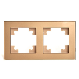 Рамка 2-постовая Stekker Катрин золото GFR00-7002-08 49034