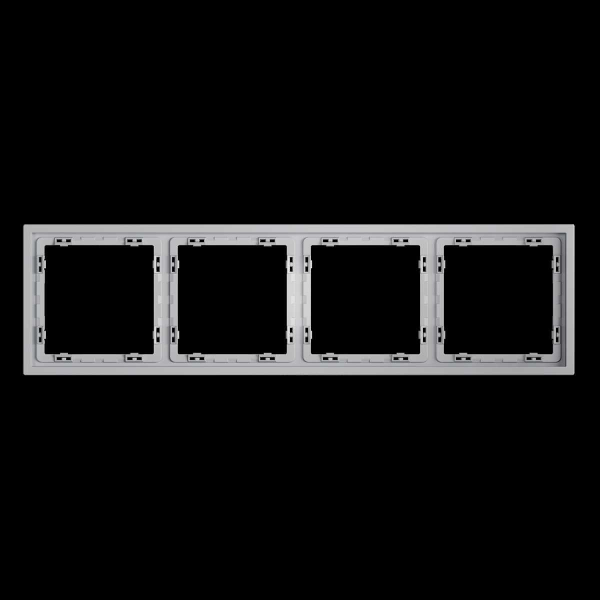 Рамка пластиковая S70 на 4 поста, (серый) Voltum VLS100416
