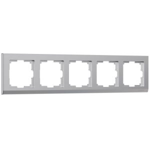 Рамка Werkel Stark на 5 постов серебряный W0051806 4690389161940