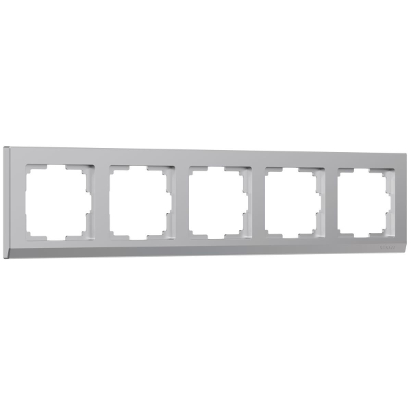 Рамка Werkel Stark на 5 постов серебряный W0051806 4690389161940