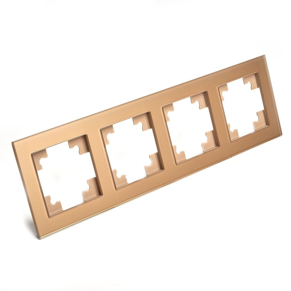 Рамка 4-постовая Stekker Катрин золото GFR00-7004-08 49038