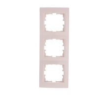 Рамка 3-ая вертикальная Lezard Karina кремовая 707-0300-153