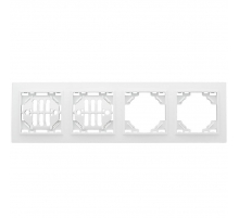 Минск Рамка 4-местная горизонтальная белая EKF Basic ERM-G-304-10