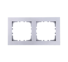 Рамка LK Studio 2-постовая (серебристый металлик) LK80 844203-1