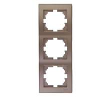 Рамка 3-ая вертикальная Lezard Rain бронза 703-3131-153