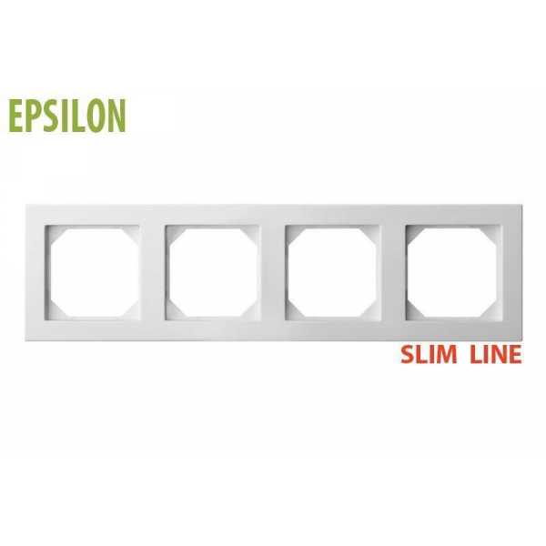 Рамка 4-постовая Liregus Epsilon белый 28-0424 Рамка 4-постовая Liregus Epsilon белый 28-0424
