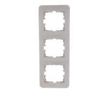 Рамка 3-ая вертикальная Lezard Karina Life кремовая 708-0300-153