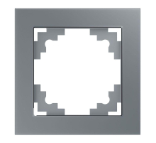 Рамка 1-постовая Stekker Катрин серебро GFR00-7001-03 39531