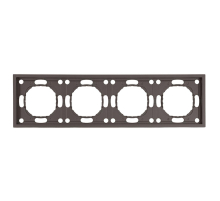 Рамка Stekker, PFR00-5004-09 4-местная Эмили, антрацит, soft touch 49939