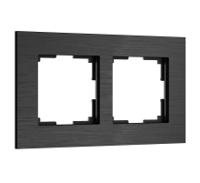 Рамка Werkel AluMax на 2 поста черный алюминий W0023508 4690389204043