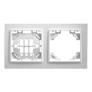 Рамка 2-местная горизонтальная Stekker, PFR00-9002-01 Эрна, белый 39055