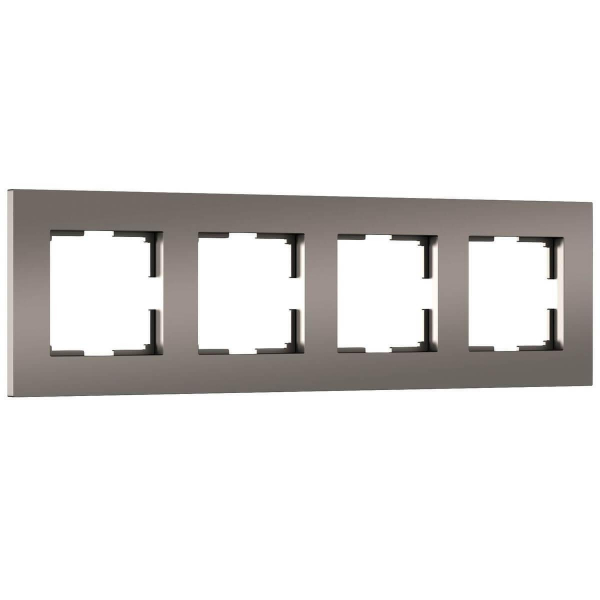 Рамка на 4 поста Werkel Slab бронза матовый W0042963 4690389193538 Рамка на 4 поста Werkel Slab бронза матовый W0042963 4690389193538