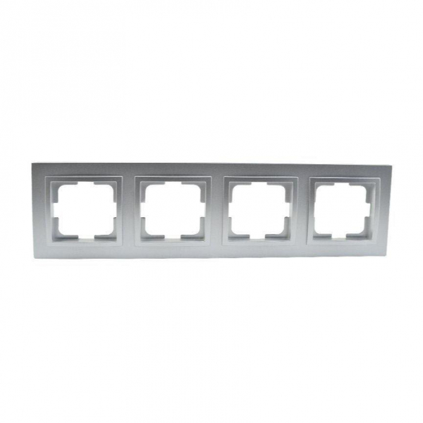 Рамка 4-постовая Mono Electric Despina серебро 102-210000-163 Рамка 4-постовая Mono Electric Despina серебро 102-210000-163