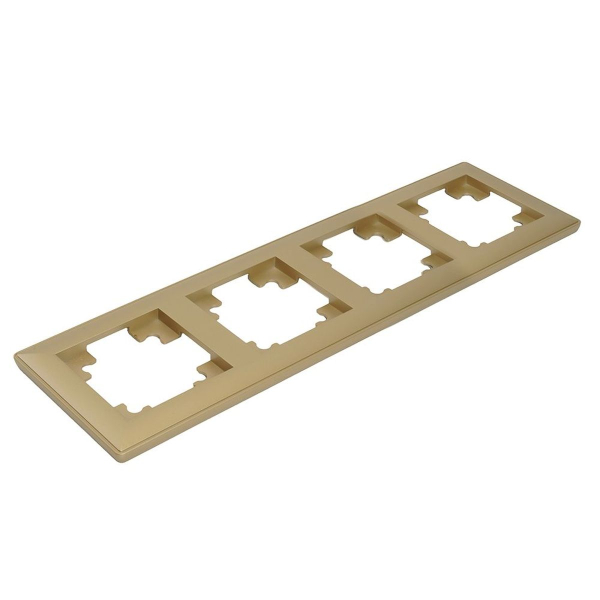 Рамка 4-постовая Stekker Катрин золото PFR00-7004-08 49609