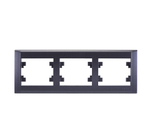 Рамка Makel 3-м Defne горизонт. дым. металлик 42050703