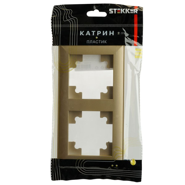 Рамка 2-постовая Stekker Катрин золото PFR00-7002-08 49607
