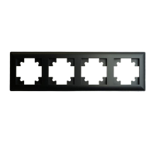 Рамка 4-постовая Stekker Катрин черный PFR00-7004-05 39815