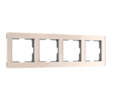 Рамка Werkel Acrylic на 4 поста айвори W0042743 4690389190551