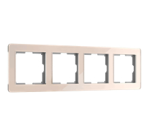 Рамка Werkel Acrylic на 4 поста айвори W0042743 4690389190551