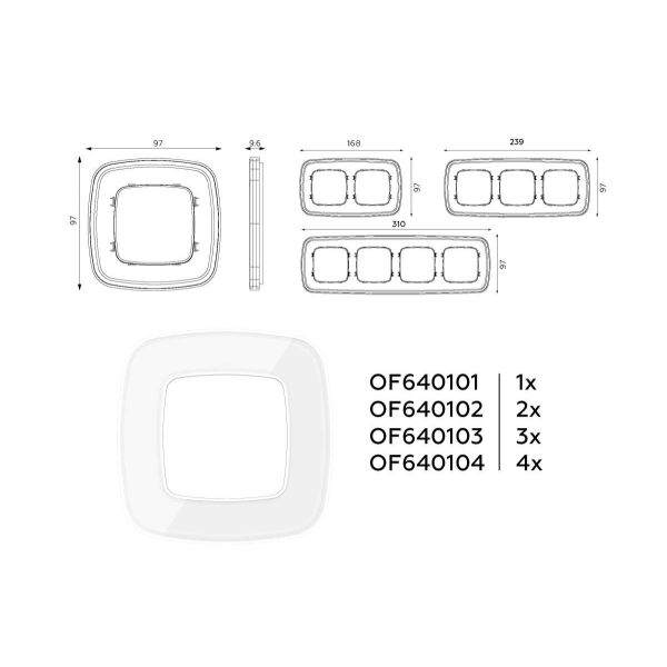 Рамка AMBRELLA VOLT OF640102