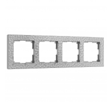 Рамка Werkel Hammer на 4 поста серебряный W0042406 4690389163487