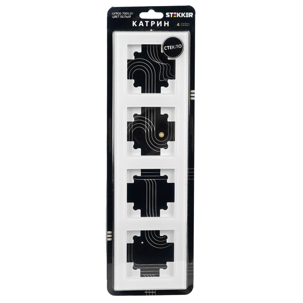 Рамка 4-постовая Stekker Катрин белый GFR00-7004-01 39257