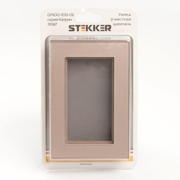 Рамка 2-модульная Stekker Катрин шампань GFR00-7012-02 39567 Рамка 2-модульная Stekker Катрин шампань GFR00-7012-02 39567