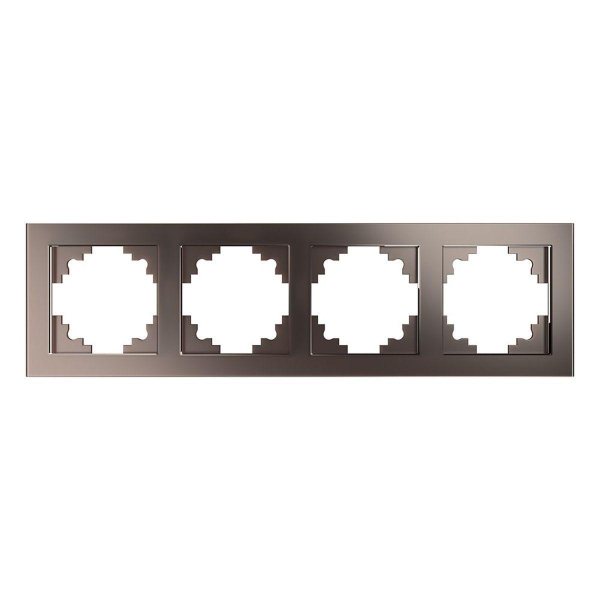 Рамка 4-постовая Stekker Катрин шоколад GFR00-7004-04 39538
