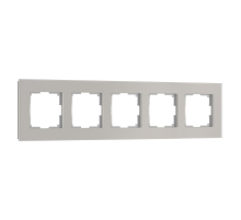 Рамка Werkel Senso на 5 постов дымчатый стекло soft-touch W0053117 4690389214301