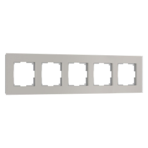 Рамка Werkel Senso на 5 постов дымчатый стекло soft-touch W0053117 4690389214301