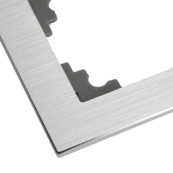 Рамка 1-местная, серебро, STEKKER, MFR00-7001-03, серия Катрин, серебро 50011