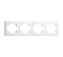 Рамка 4-постовая Stekker Эрна Элегант белый PFR00-9014-01 49659